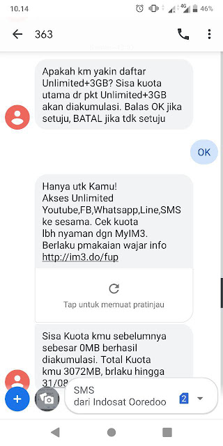 cara mengaktifkan paket gratis youtube indosat