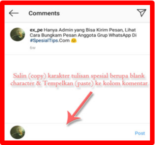Cara Komentar Kosong Di Instagram