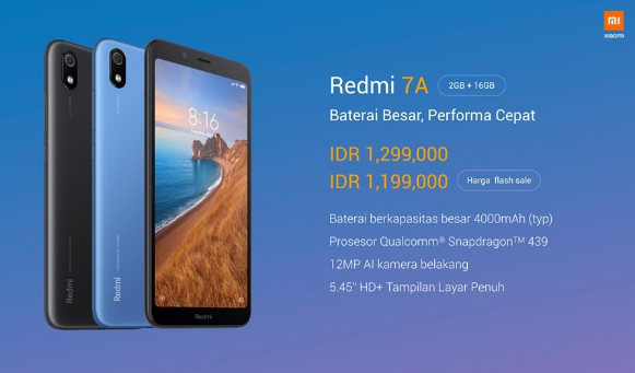 Redmi 7A Resmi Meluncur di Indonesia