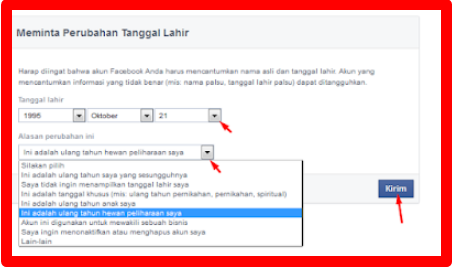 Cara Mengubah Ulang Tahun Di Facebook