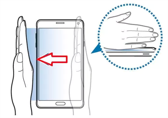 cara screenshot hp samsung dengan fitur motion control